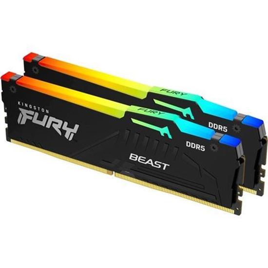 Slika MEM DDR5 32GB (2x16) 5200MHz FURY Beast RGB KF552C40BBAK2-32