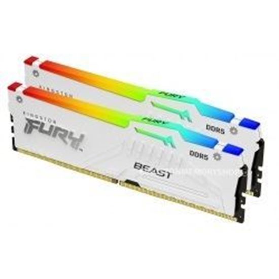 Slika MEM DDR5 32GB (2x16) 6400MHz KIN FURY Beast WRGB XMP KF564C32BBAK2-32